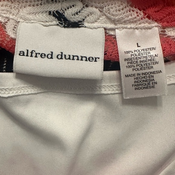 Alfred Dunner Women’s Size L Multicolor Chevron Knit Twinset Top Tank Cardigan - Picture 4 of 10